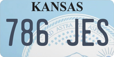 KS license plate 786JES