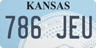 KS license plate 786JEU