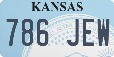 KS license plate 786JEW