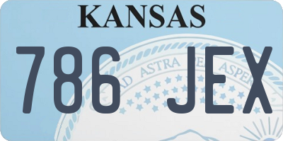 KS license plate 786JEX