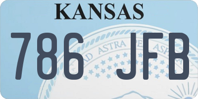 KS license plate 786JFB