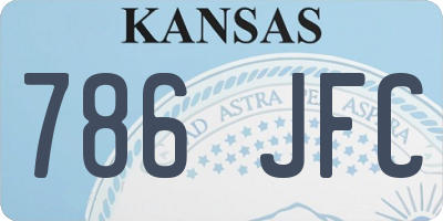 KS license plate 786JFC