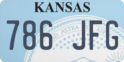 KS license plate 786JFG