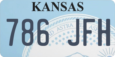 KS license plate 786JFH