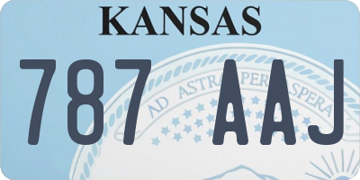 KS license plate 787AAJ