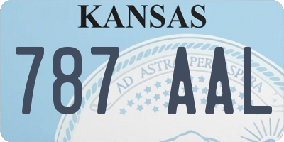 KS license plate 787AAL