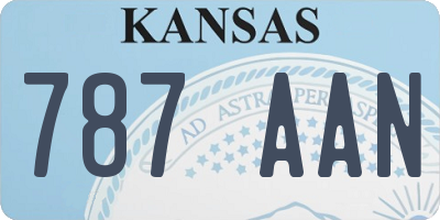 KS license plate 787AAN