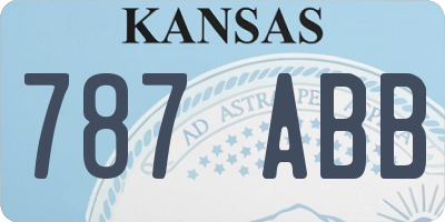 KS license plate 787ABB