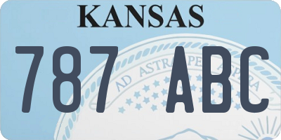 KS license plate 787ABC