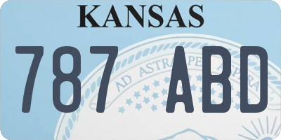 KS license plate 787ABD