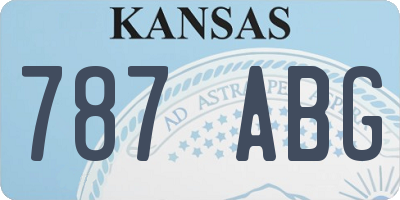 KS license plate 787ABG