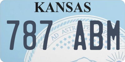 KS license plate 787ABM