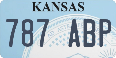 KS license plate 787ABP
