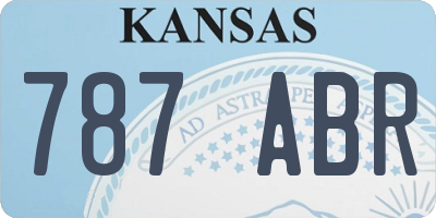 KS license plate 787ABR