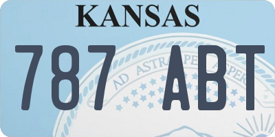 KS license plate 787ABT