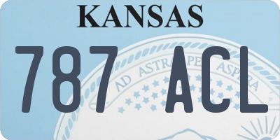 KS license plate 787ACL