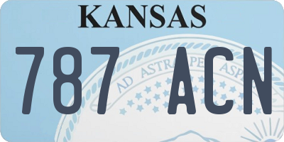 KS license plate 787ACN
