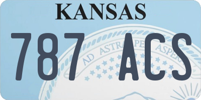 KS license plate 787ACS