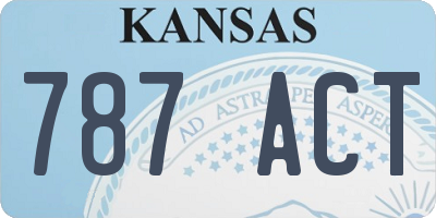 KS license plate 787ACT