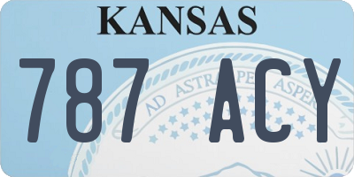 KS license plate 787ACY