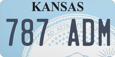 KS license plate 787ADM