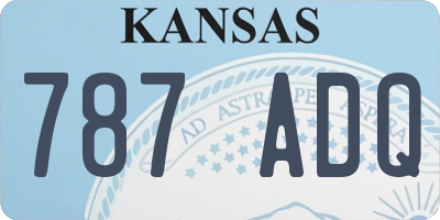 KS license plate 787ADQ