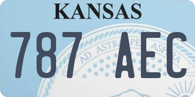 KS license plate 787AEC