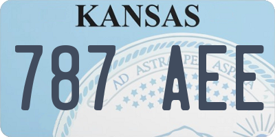 KS license plate 787AEE