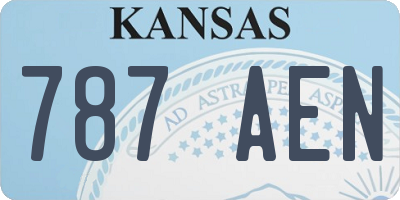 KS license plate 787AEN