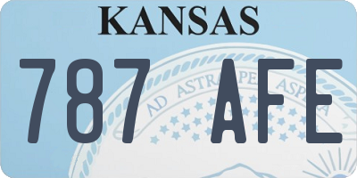 KS license plate 787AFE