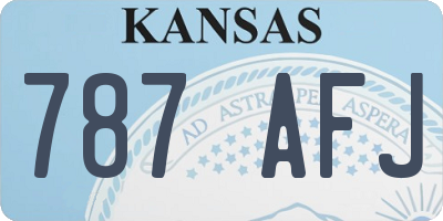 KS license plate 787AFJ