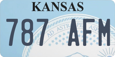 KS license plate 787AFM