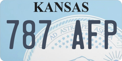 KS license plate 787AFP