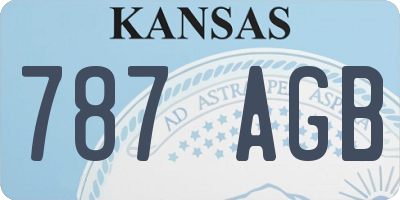KS license plate 787AGB