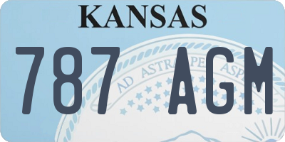 KS license plate 787AGM