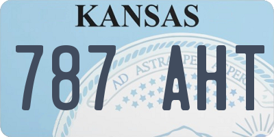 KS license plate 787AHT