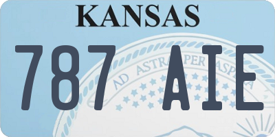 KS license plate 787AIE