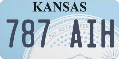 KS license plate 787AIH