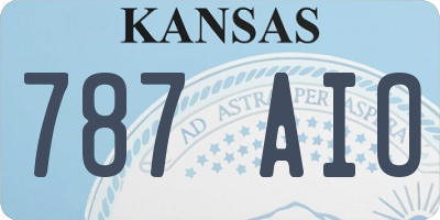 KS license plate 787AIO