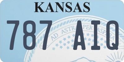 KS license plate 787AIQ