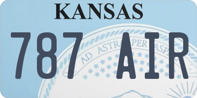 KS license plate 787AIR