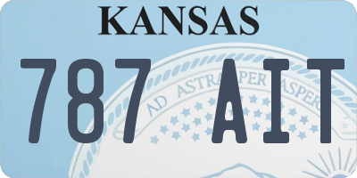 KS license plate 787AIT