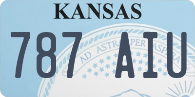 KS license plate 787AIU