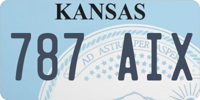 KS license plate 787AIX