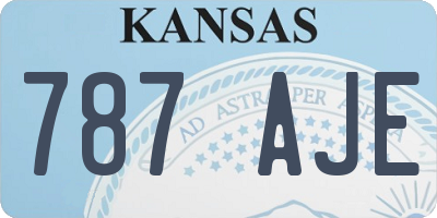 KS license plate 787AJE