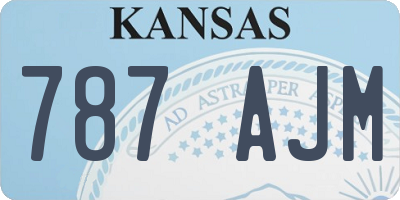 KS license plate 787AJM