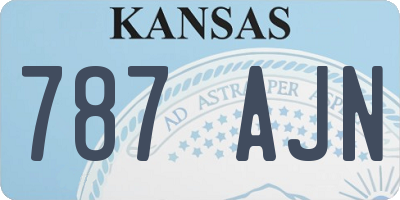 KS license plate 787AJN