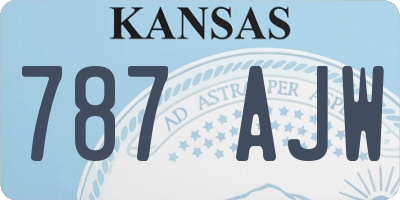 KS license plate 787AJW