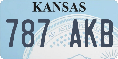 KS license plate 787AKB