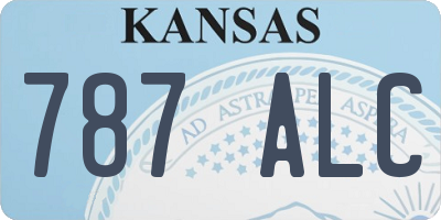 KS license plate 787ALC